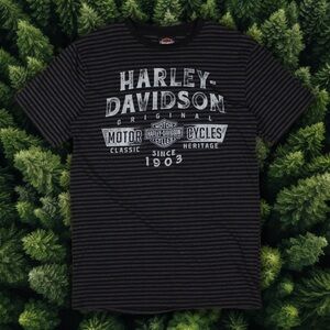 HARLEY DAVIDSON STRIPED T-SHIRT CHICAGO, IL